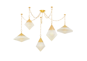 Pakabinamas šviestuvas ANGELIQUE E27 5x15W IP20 383-59-VPB-CE